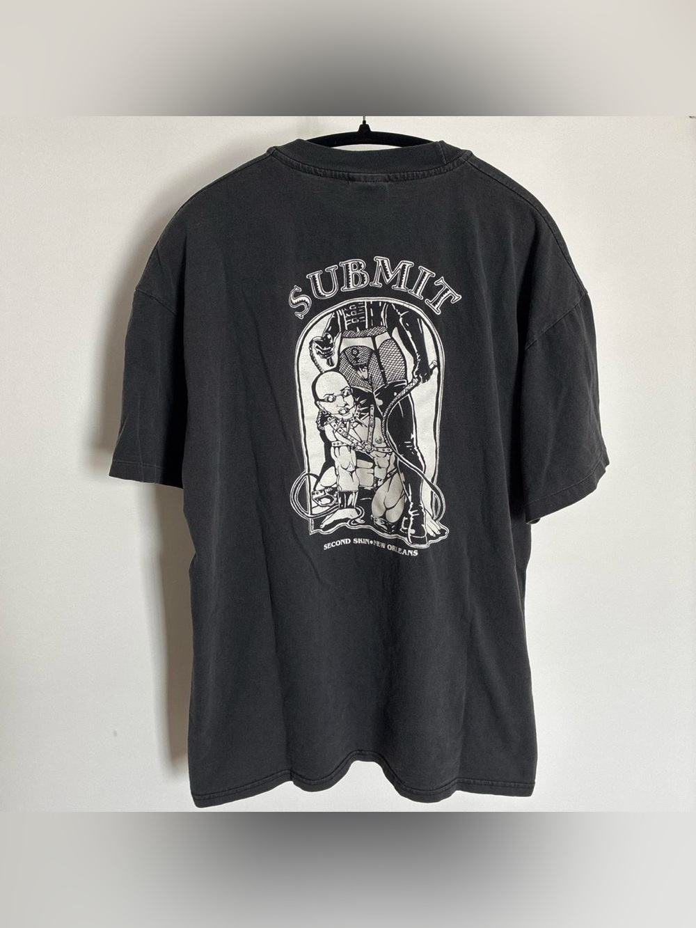 Vintage 90s Submit Bondage BDSM Hanes heavyweight tee with graphic print